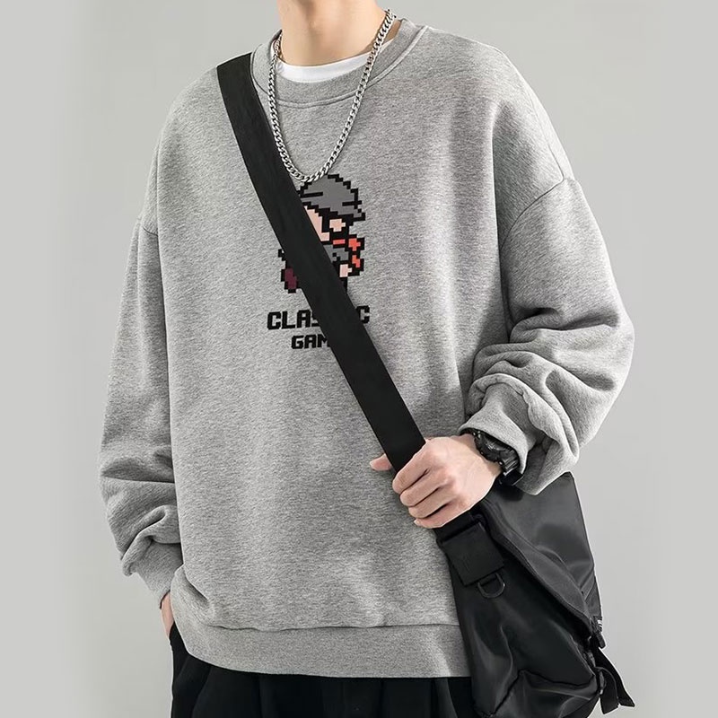 Asrv Áo Sweater Tay Dài Cổ Tròn In Hình Thời Trang Xuân Thu Cao Cấp Phong Cách Nhật Bản Cho Nam