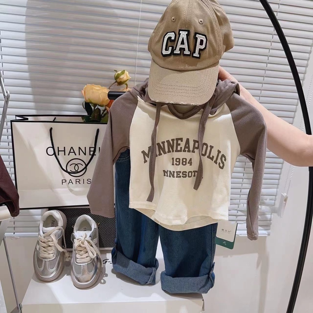 Áo Hoodie Tay Dài In Chữ Thời Trang Dành Cho Bé Gái