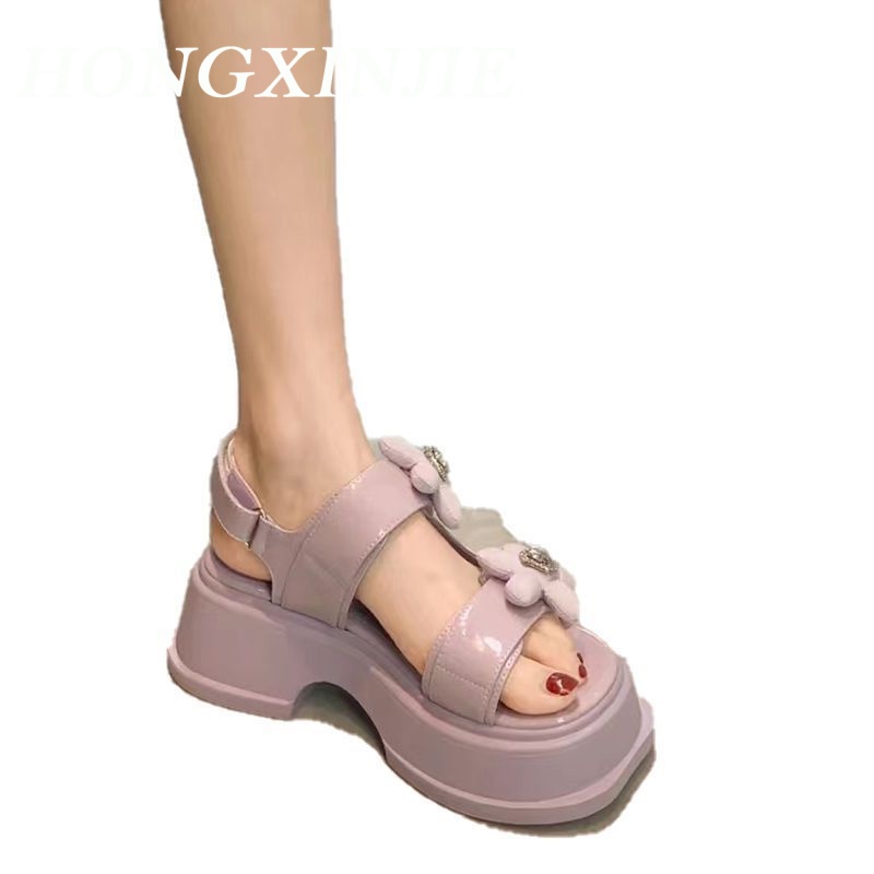 HONGXINJIE  dép sandal nữ dép đi biển dép đế cao Thoải Mái Xinh Xắn   Chất lượng cao Korean Style Thời trang Stylish B98G1Q3 37Z230910