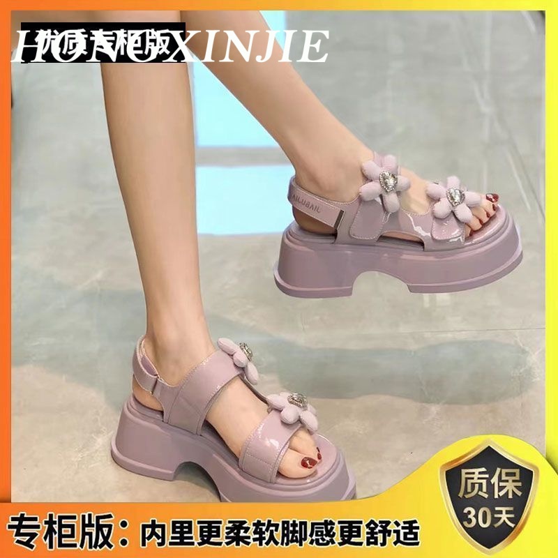 HONGXINJIE  dép sandal nữ dép đi biển dép đế cao Thoải Mái Xinh Xắn   Chất lượng cao Korean Style Thời trang Stylish B98G1Q3 37Z230910