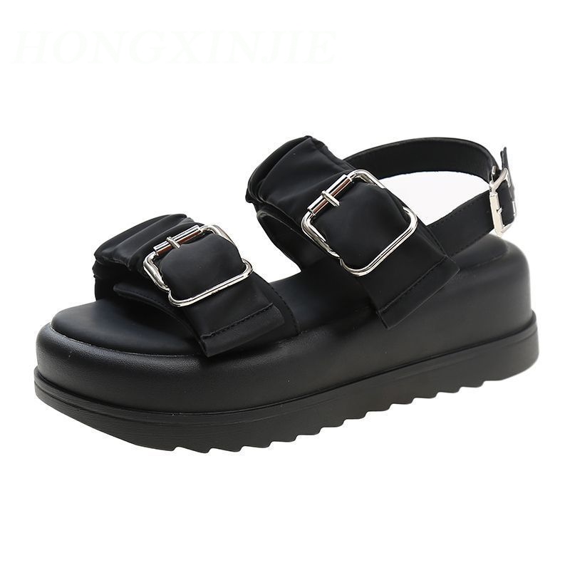 HONGXINJIE  dép sandal nữ dép đi biển dép đế cao Thoải Mái Xinh Xắn   fashion Phong cách Thoải mái Hàn Quốc B98G1PW 37Z230910