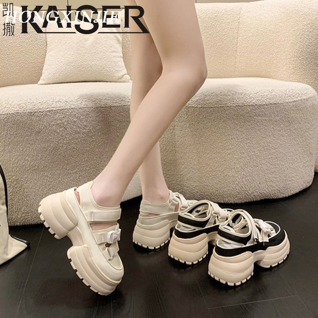 HONGXINJIE dép sandal nữ dép đi biển dép đế cao Thoải Mái Xinh Xắn  B98G1PX 35Z230829