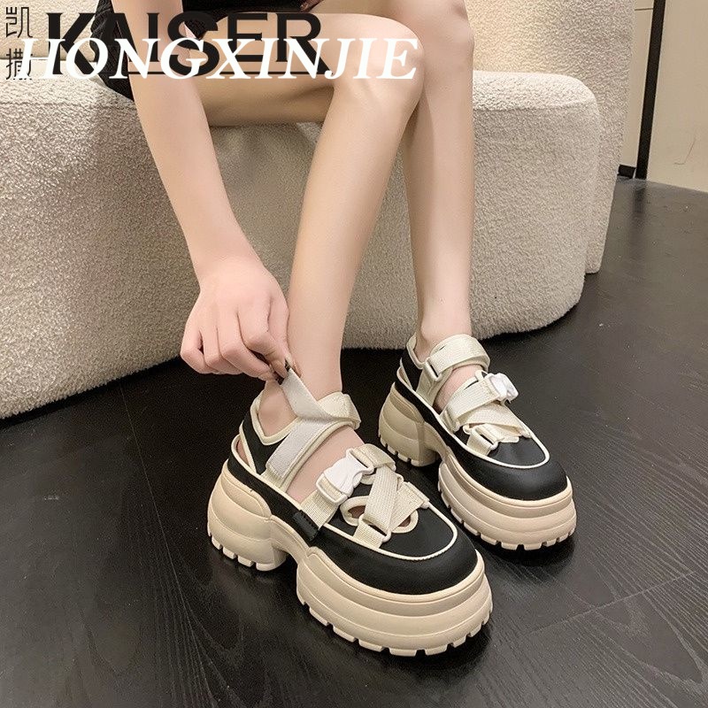 HONGXINJIE dép sandal nữ dép đi biển dép đế cao Thoải Mái Xinh Xắn  B98G1PX 35Z230829