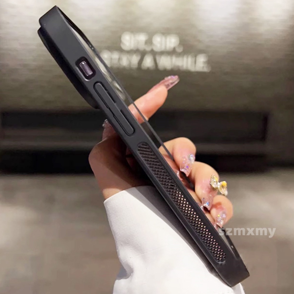 Ốp Điện Thoại Cứng Siêu Mỏng Với Khung Lưới Tản Nhiệt Từ Tính Cho iphone 15 14 13 12 pro max