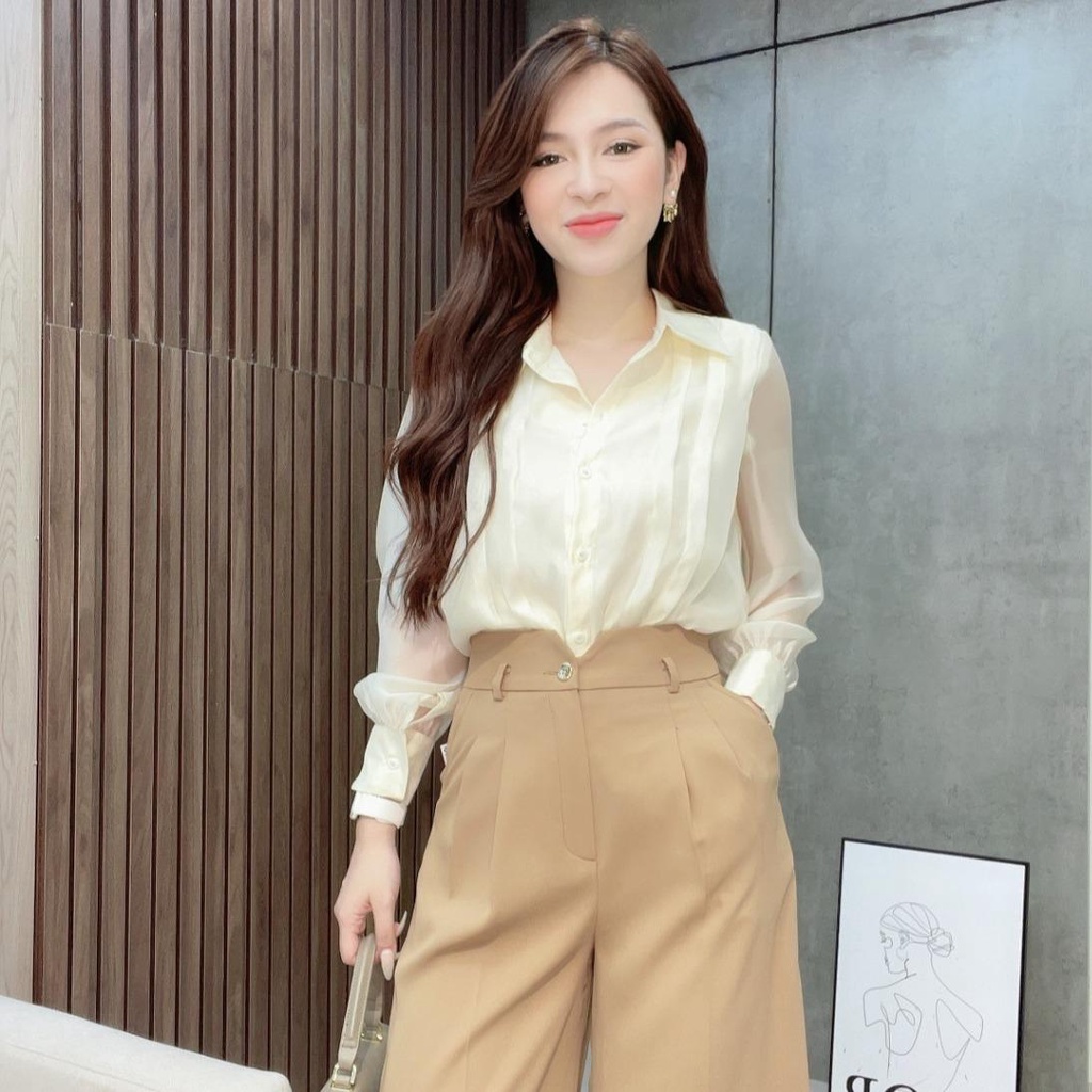 Áo Óng Be Dài Tay Liin Clothing Chất Liệu Lụa Cao Cấp - SMD165SBE-S23