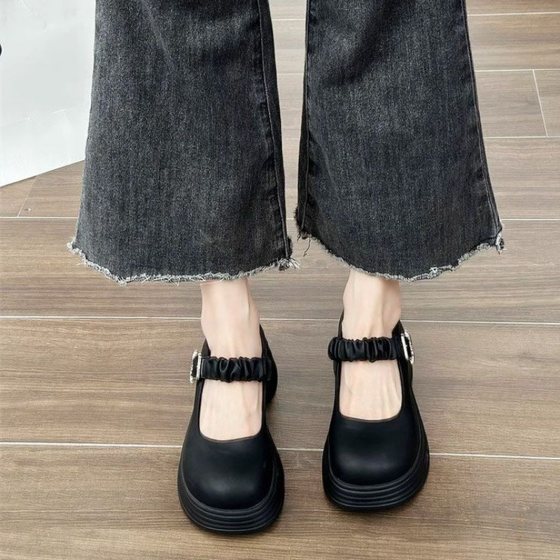 Giày Da Đế Dày Thời Trang Dành Cho Nữ
