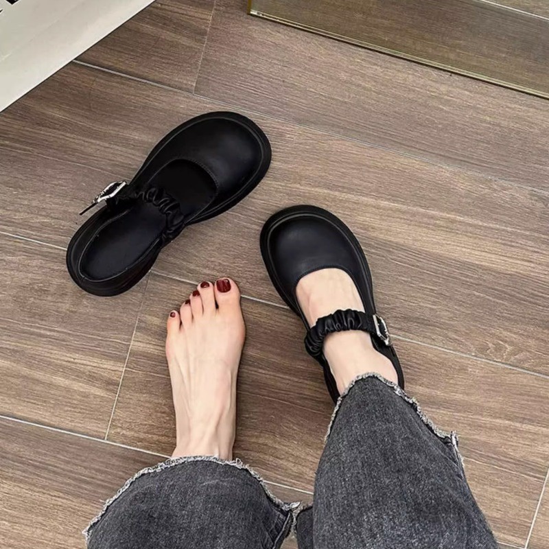 Giày Da Đế Dày Thời Trang Dành Cho Nữ