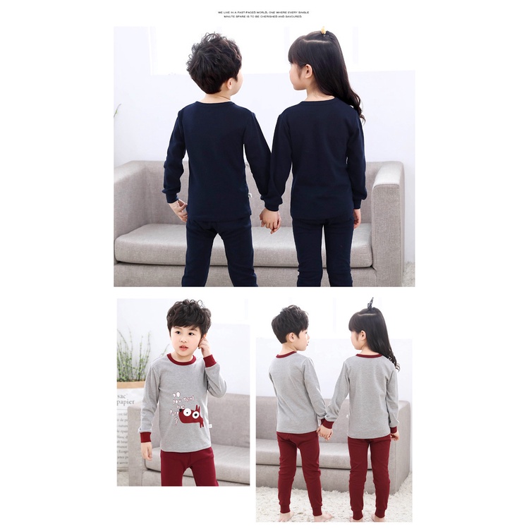 Bộ Đồ Ngủ cotton Mặc Nhà Dáng Dài Giữ Ấm Hình Người Nhện Màu Đỏ Thuần Khiết Thời Trang Thu Đông Cho Bé Trai Và Bé Gái