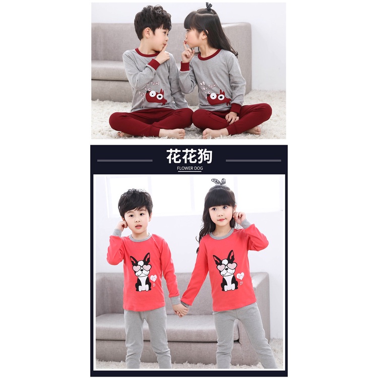 Bộ Đồ Ngủ cotton Mặc Nhà Dáng Dài Giữ Ấm Hình Người Nhện Màu Đỏ Thuần Khiết Thời Trang Thu Đông Cho Bé Trai Và Bé Gái