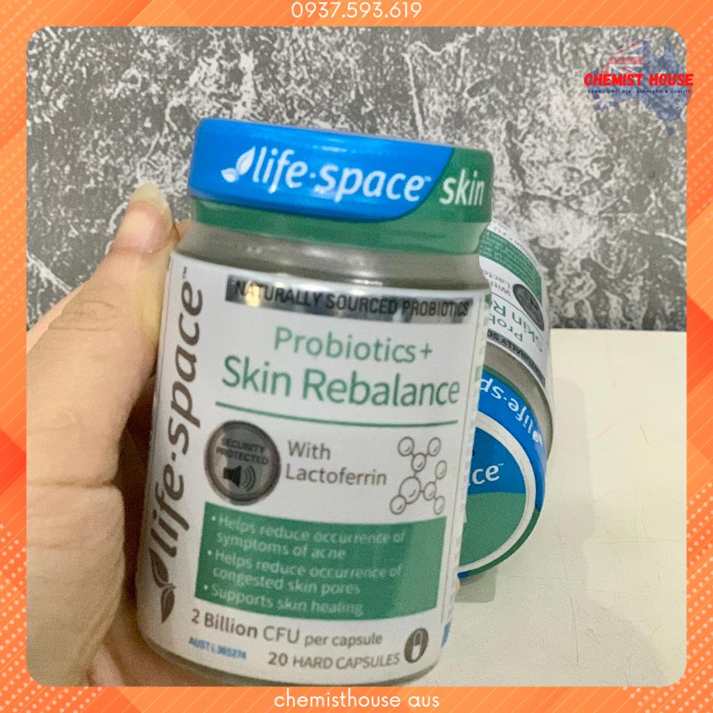 Men Vi Sinh Lợi Khuẩn Ngừa Mụn Tái Tạo Cân Bằng Da - Life Space Probiotics & Skin Rebalance 20 viên