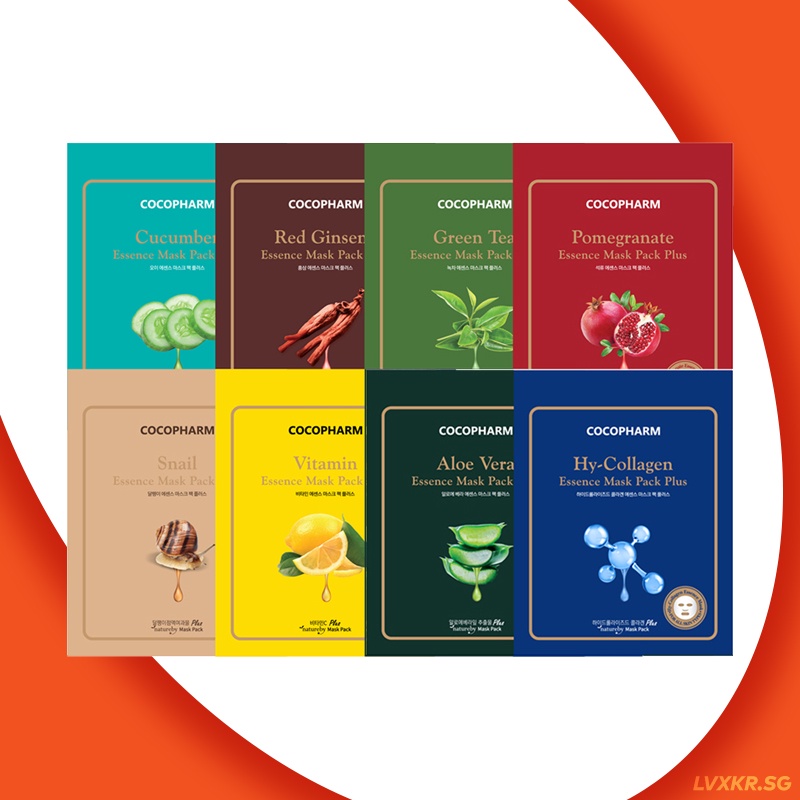 NatureBy COCOPHARM Essence Mask Pack Plus 25g 8 types
