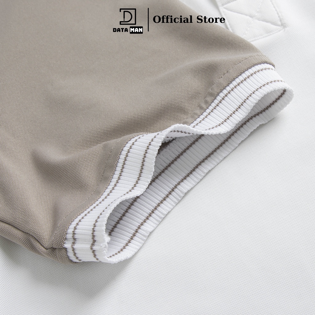 Áo Polo Nam DATAMAN cổ bẻ, ngắn tay, nách raglan phối màu, nam tính, trẻ trung - PLV2302