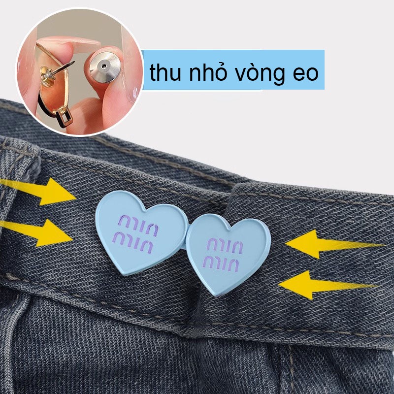 Dễ Thương Ghim Cài Cài Hình Trái Tim Trang Trí Quần Jean