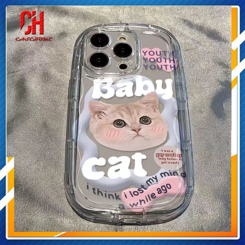 Ốp Điện Thoại tpu Mềm Có Túi Khí Và Giá Đỡ Hình Mèo Cho iphone 13 12 11 14 pro max 6 7 6s 8 14 plus x xr xs max 11 12 13 se 2020