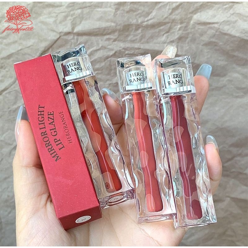 Son Bóng herorange Nuôi Dưỡng Môi Lâu Trôi Trọng Lượng Nhẹ