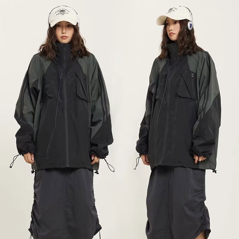 Esea Áo Khoác Tay Dài Chống Gió Chống Nước Thời Trang Xuân Thu Phong Cách Mỹ Cho Nam Và Nữ