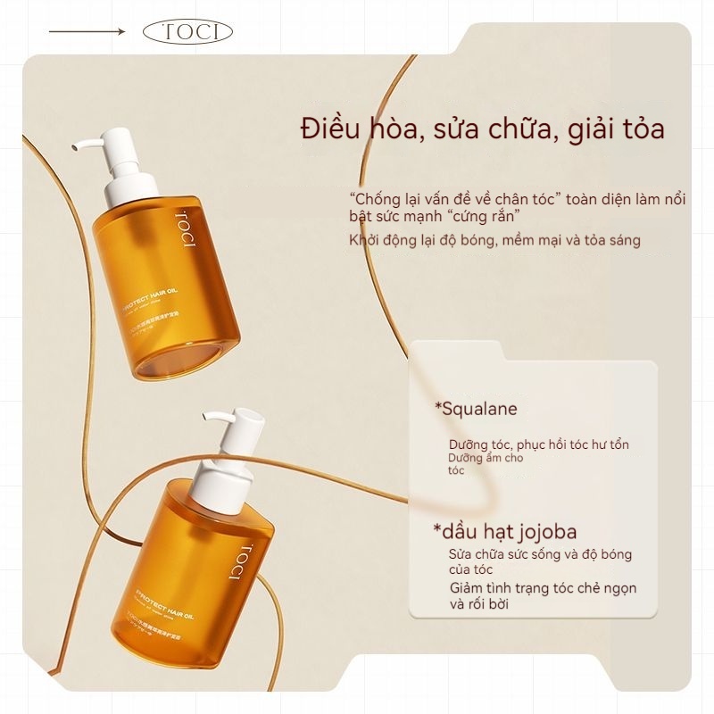 TOCI Tinh dầu dưỡng tóc khô, khô, nóng, sửa chữa mùi thơm, bị hư hỏng, trơn, không dầu mỡ.
