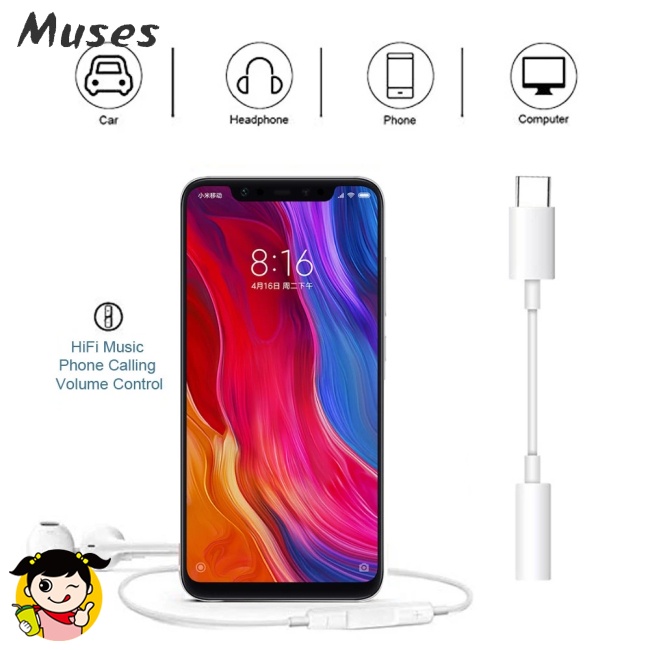 Cáp ChuyểN ĐổI Âm Thanh Tai Nghe 3.5mm