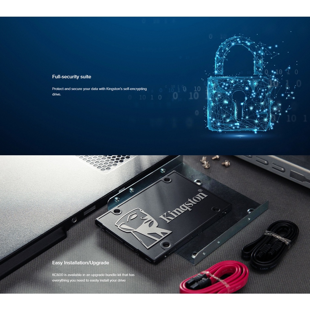 Ổ Đĩa Rời kingston kc600 msata ssd 500gb 1t 2tb Cho Máy Tính