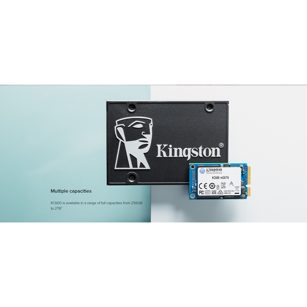 Ổ Đĩa Rời kingston kc600 msata ssd 500gb 1t 2tb Cho Máy Tính
