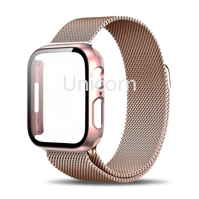 Kính Ốp Bằng Thép Không Gỉ Dành Cho apple watch 41mm 45mm 40mm 44mm 38mm 42mm iwatch 8 5 4 3 se 6 7 ultra 49mm