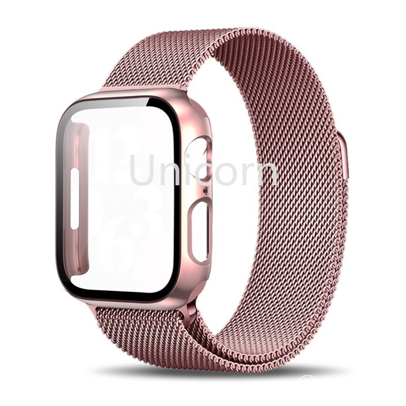 Kính Ốp Bằng Thép Không Gỉ Dành Cho apple watch 41mm 45mm 40mm 44mm 38mm 42mm iwatch 8 5 4 3 se 6 7 ultra 49mm