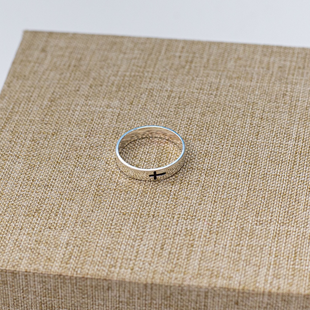 Nhẫn bạc ta Thánh Giá N10.H cho nam nữ - Quà tặng Công Giáo