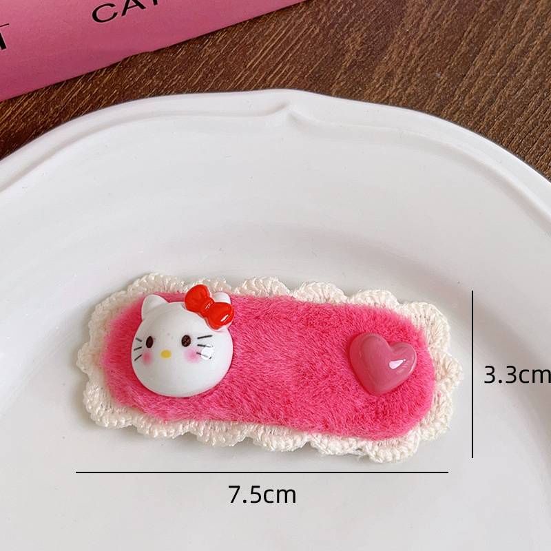Ere1 Kẹp Tóc Hình sanrio kuromi hellokitty Ngọt Ngào Cho Nữ