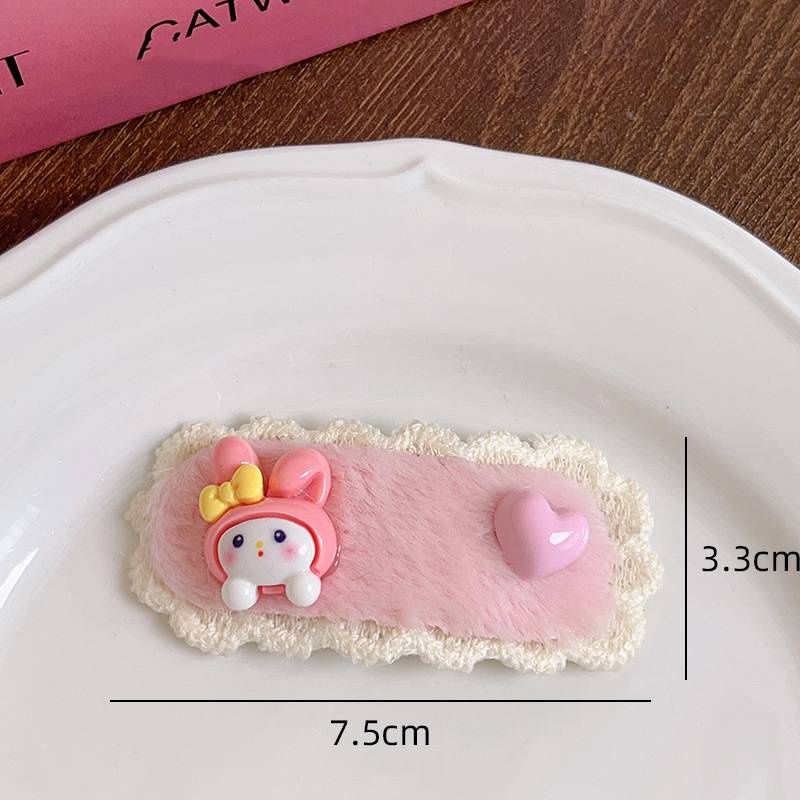 Ere1 Kẹp Tóc Hình sanrio kuromi hellokitty Ngọt Ngào Cho Nữ