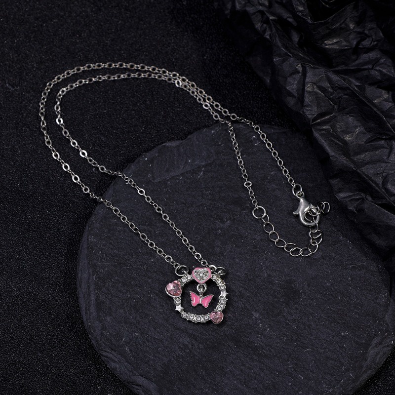 Dây Chuyền Mặt Hình Trái Tim / Xương Cá / Bướm Đính Đá Lấp Lánh Thời Trang Giáng Sinh Cho Nữ / Phụ Nữ