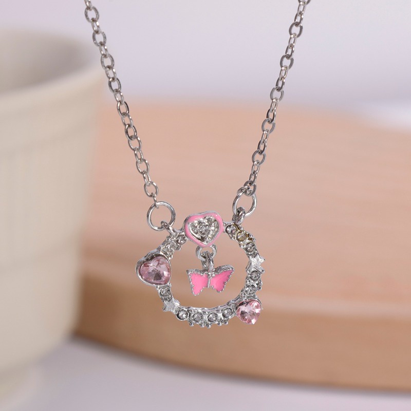 Dây Chuyền Mặt Hình Trái Tim / Xương Cá / Bướm Đính Đá Lấp Lánh Thời Trang Giáng Sinh Cho Nữ / Phụ Nữ