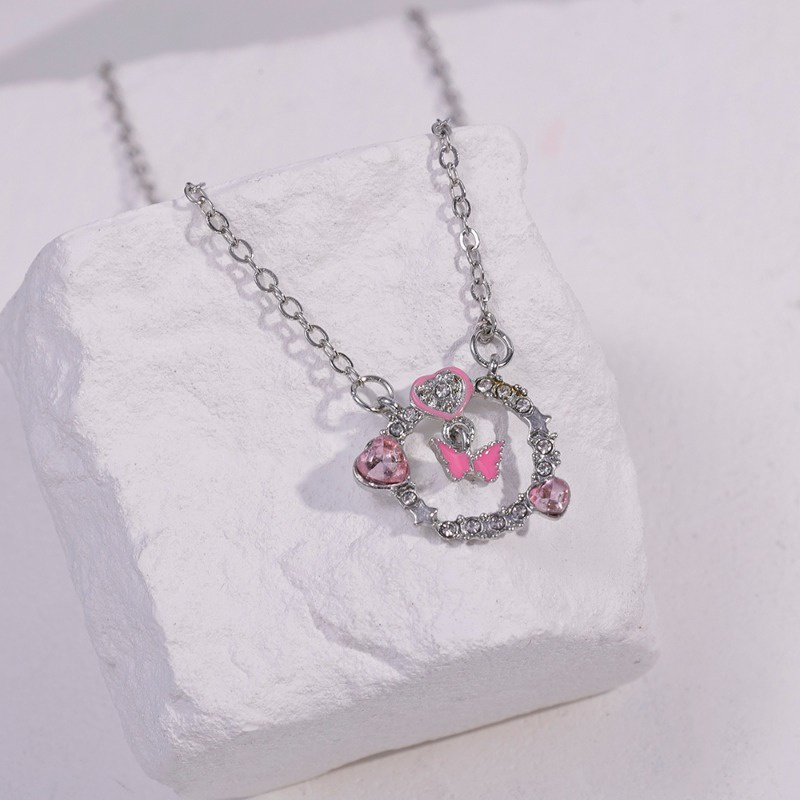 Dây Chuyền Mặt Hình Trái Tim / Xương Cá / Bướm Đính Đá Lấp Lánh Thời Trang Giáng Sinh Cho Nữ / Phụ Nữ