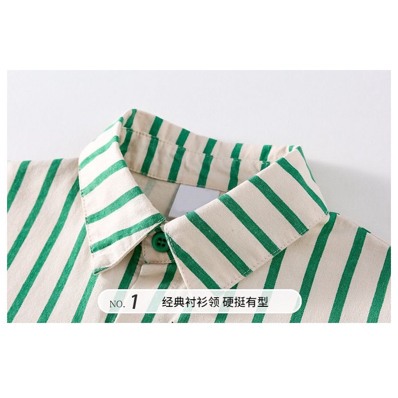 Áo Sơ Mi Kẻ Sọc In Hình Khủng Long Thời Trang Mới 2023 Cho Bé Trai