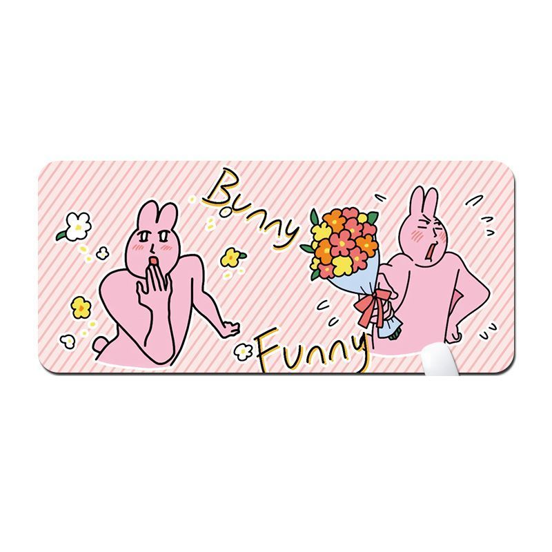 Tấm Lót Chuột Bàn Phím Máy Tính Chống Trượt Hình Thỏ Dễ Thương