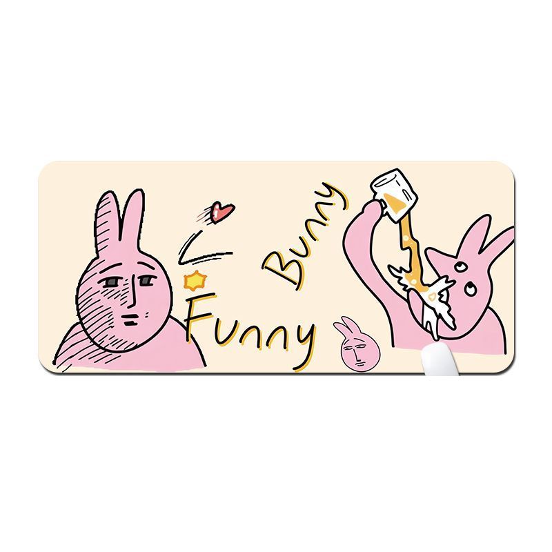 Tấm Lót Chuột Bàn Phím Máy Tính Chống Trượt Hình Thỏ Dễ Thương