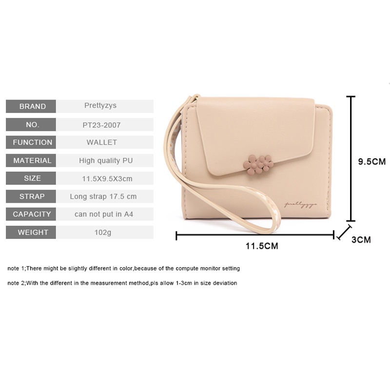 Ví Ngắn Cầm Tay In Họa Tiết Có Dây Đeo Cho Nữ