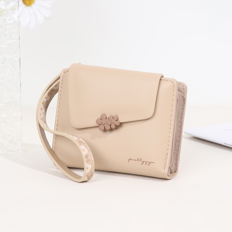 Ví Ngắn Cầm Tay In Họa Tiết Có Dây Đeo Cho Nữ