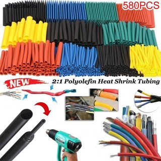 # Fqr #580pcs nhiệt co lại ống cách nhiệt co ngót Ống 2:1 Dây cáp tay áo kit.