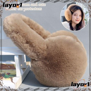 Layor1 Chụp Tai Phủ Lông Giữ Ấm Mềm Mại Dành Cho Nam Nữ