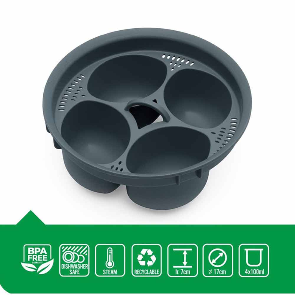 4-Egg Egg Poacher Insert, Non-Stick Egg Poacher Accessory for Thermomix TM5 TM6