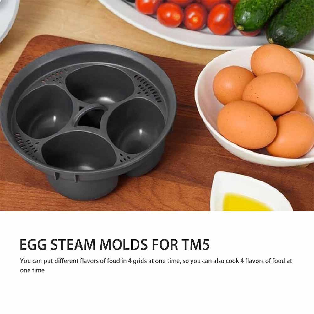 4-Egg Egg Poacher Insert, Non-Stick Egg Poacher Accessory for Thermomix TM5 TM6