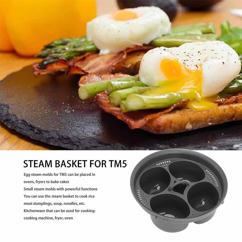 4-Egg Egg Poacher Insert, Non-Stick Egg Poacher Accessory for Thermomix TM5 TM6