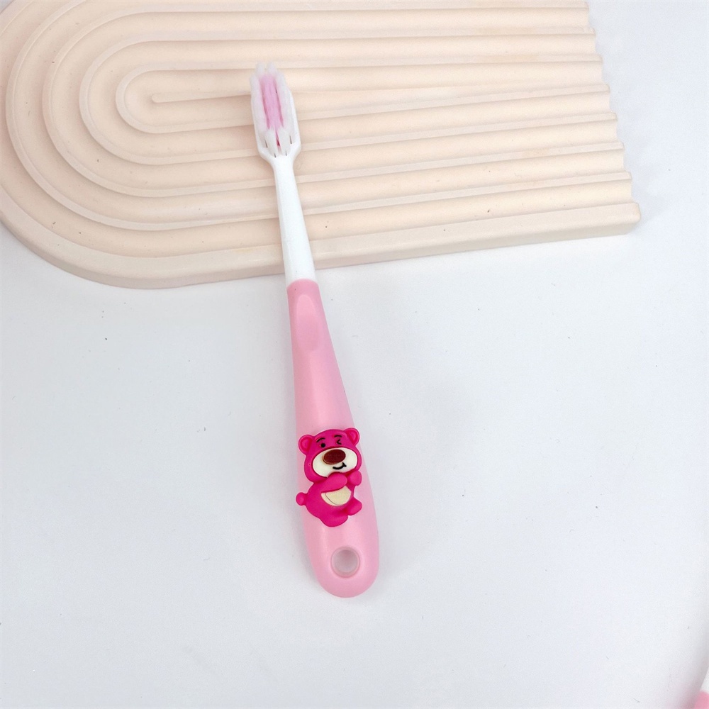 Dễ Thương Bàn Chải Đánh Răng Lông Mềm Siêu Mịn Họa Tiết Gấu Dâu Tây Đáng Yêu Dành Cho Trẻ