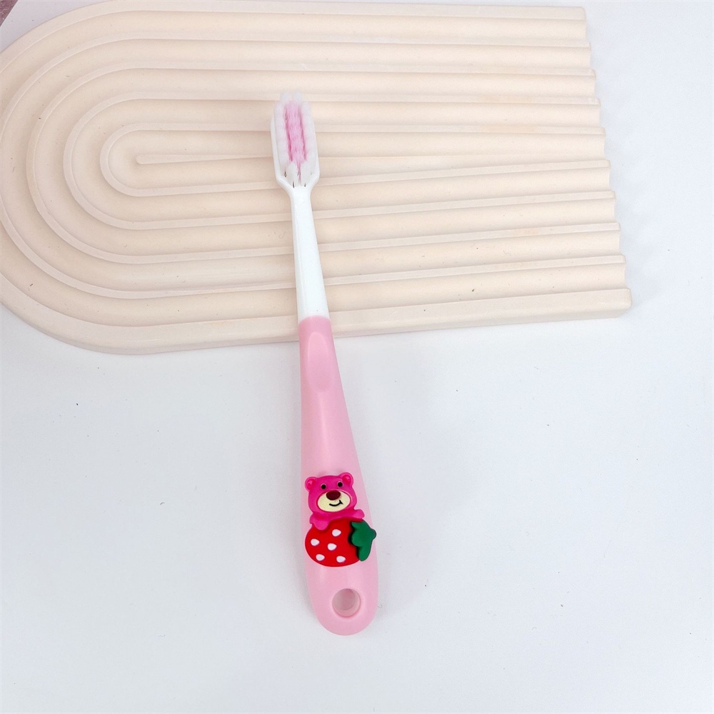 Dễ Thương Bàn Chải Đánh Răng Lông Mềm Siêu Mịn Họa Tiết Gấu Dâu Tây Đáng Yêu Dành Cho Trẻ