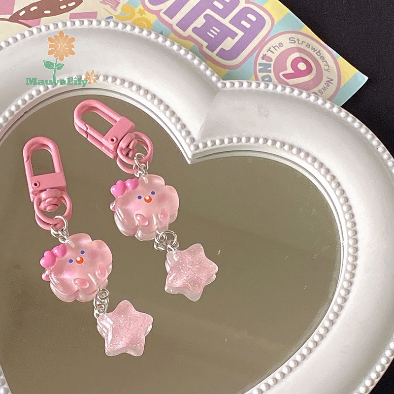 Lily Móc Khóa Hình Đám Mây Ngôi Sao Năm Cánh Hoạt Hình Dễ Thương Dành Cho Bé Gái