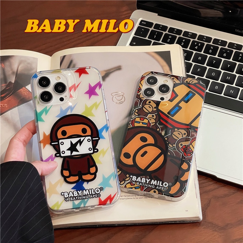 Hoạt Hình Ốp Điện Thoại Mềm Trong Suốt Hình bape baby Cho Iphone15 15pro 15promax 14 14pro 14pm 13 13pro 13pm 12 11