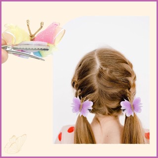 Set 2 kẹp tóc nơ vải tuyn nhiều màu sắc tạo kiểu tóc đuôi ngựa lameintvn