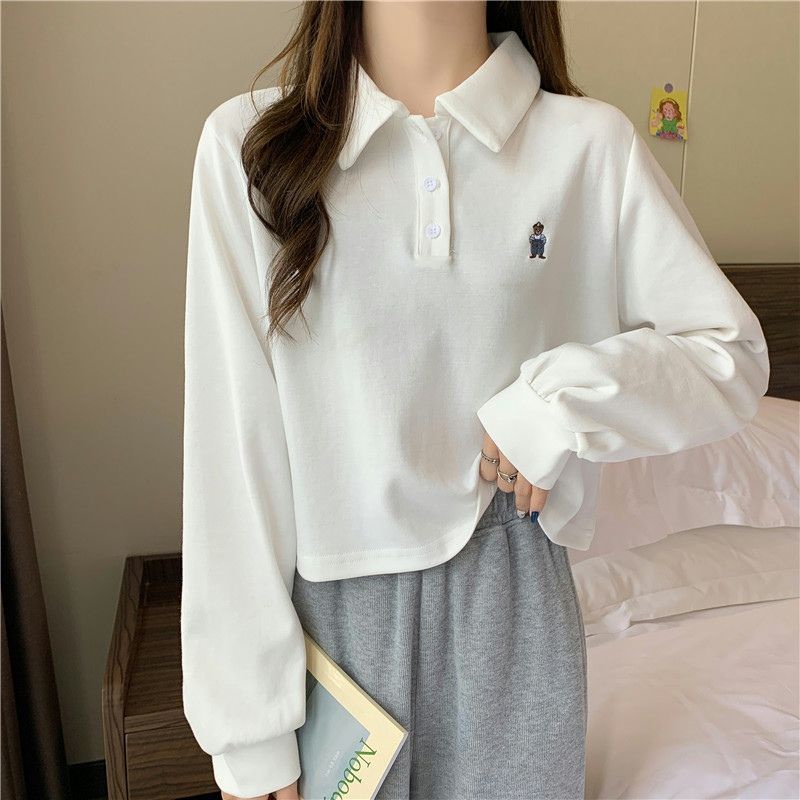 Áo polo Nữ Mỏng Tay Dài Dáng Rộng Phong Cách Hàn Quốc Áo thun Nữ NZ-TX-568