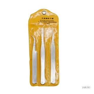 Kiki set 3 Nhíp Sửa Chữa Mô Hình Chống Tĩnh Điện Bằng Thép Không Gỉ