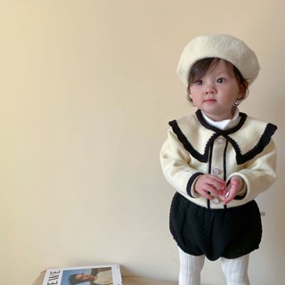 Áo Khoác cardigan Dệt Kim Dày Dặn Phong Cách Hàn Quốc Thời Trang Mùa Đông Cho Bé Gái